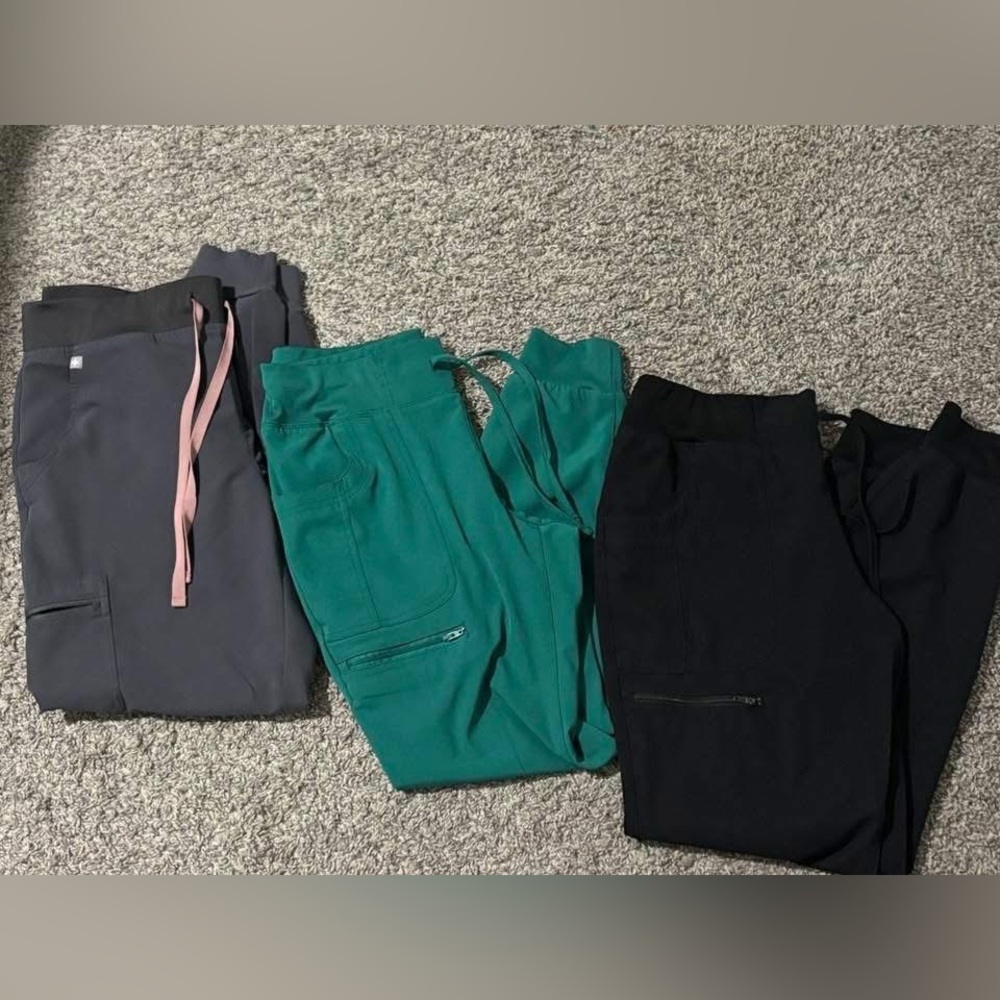 Stylish Jogger Pants Set - Gray, Teal, Black